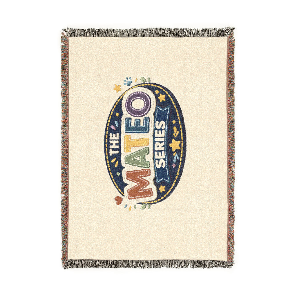 The Mateo Series Woven Throw Blanket — Cozy Retro Kids’ Logo Blanket