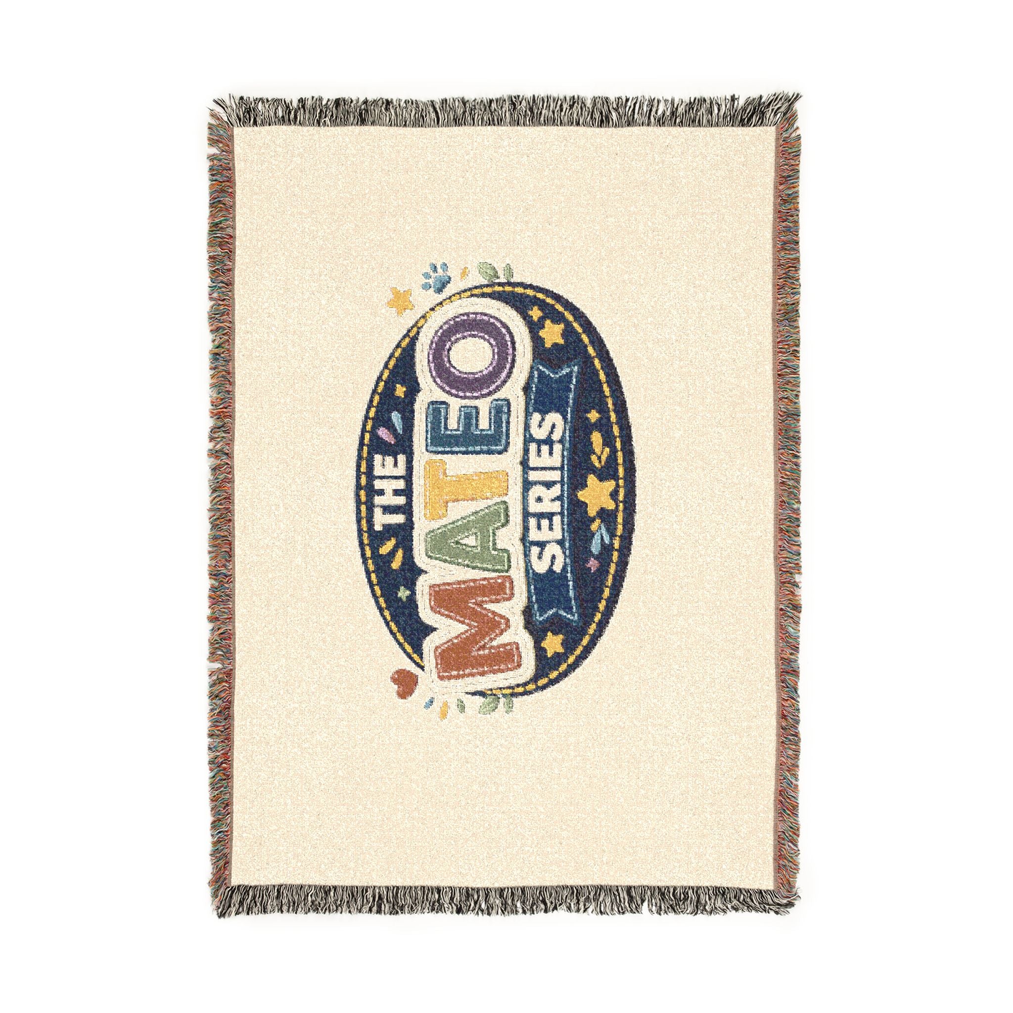 The Mateo Series Woven Throw Blanket — Cozy Retro Kids’ Logo Blanket