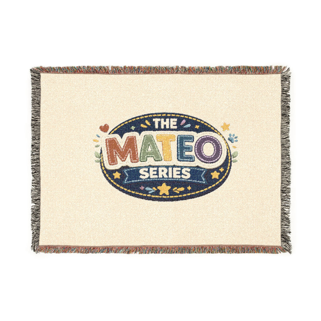The Mateo Series Woven Throw Blanket — Cozy Retro Kids’ Logo Blanket